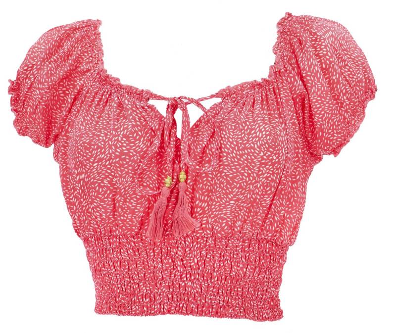 Guru-Shop Longbluse Blusentop Boho chic, seidige Hippie Bluse -.. alternative Bekleidung von Guru-Shop