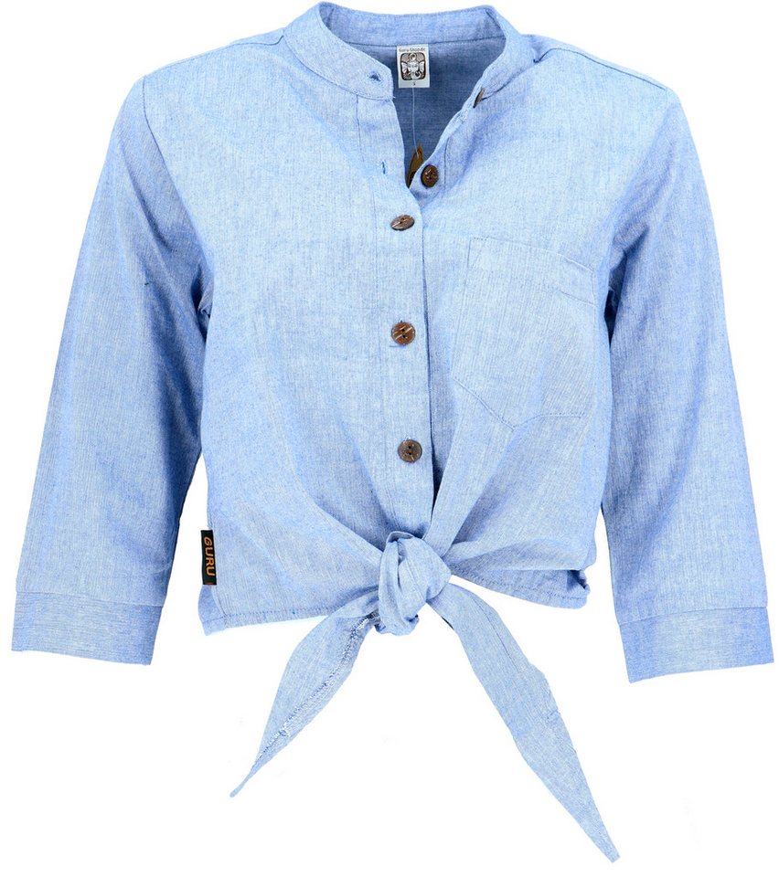 Guru-Shop Longbluse Boho Blusentop zum Binden, Bluse, Leinenlook -.. alternative Bekleidung Guru-Shop Longbluse Boho Blusentop zum Binden, Bluse, Leinenlook -.. alternative Bekleidung von Guru-Shop
