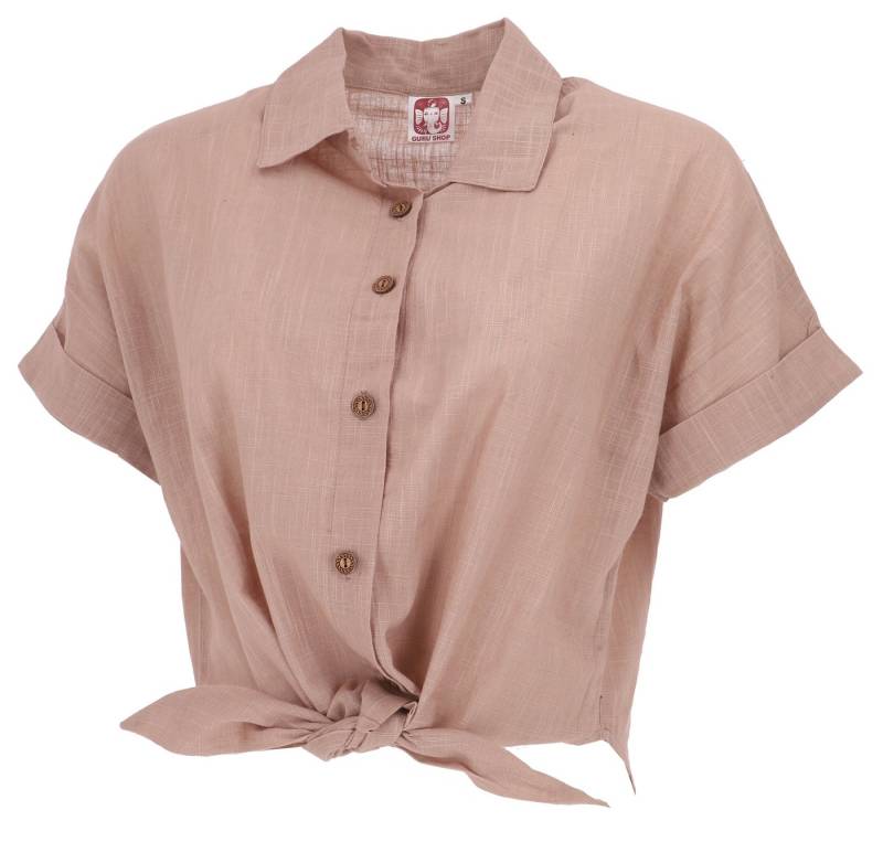 Guru-Shop Longbluse Leichte Baumwoll Bluse, Sommerbluse zum Binden.. alternative Bekleidung Guru-Shop Longbluse Leichte Baumwoll Bluse, Sommerbluse zum Binden.. alternative Bekleidung von Guru-Shop