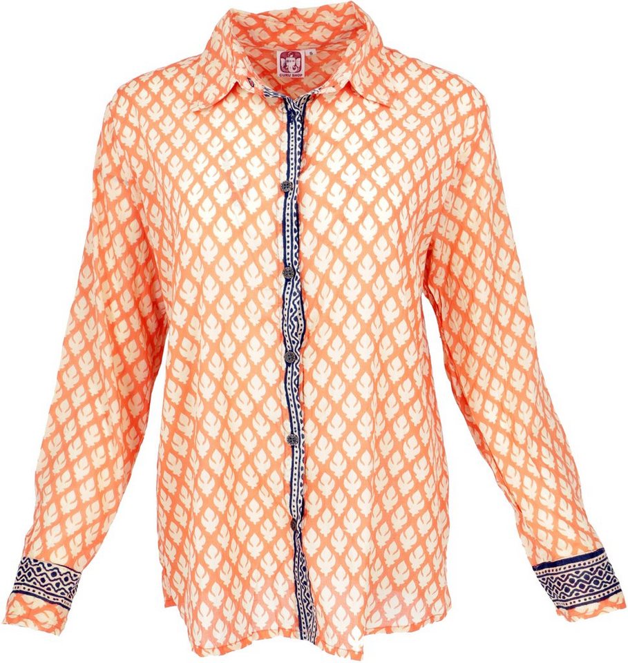 Guru-Shop Longbluse Leichtes Unisex Boho Baumwollhemd, Hemdbluse -.. alternative Bekleidung Guru-Shop Longbluse Leichtes Unisex Boho Baumwollhemd, Hemdbluse -.. alternative Bekleidung von Guru-Shop
