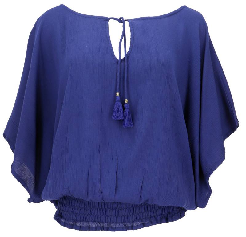 Guru-Shop Longbluse Luftige Boho Bluse, Maxibluse mit Fledermaus.. von Guru-Shop