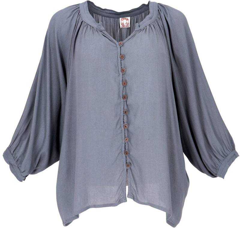 Guru-Shop Longbluse Luftige Boho Bluse, Oversize Hemdbluse,.. von Guru-Shop