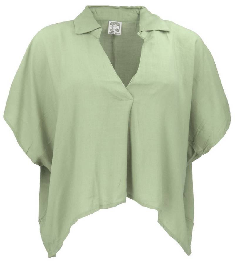 Guru-Shop Longbluse Weites Boho Blusentop mit Fledermausärmeln,.. alternative Bekleidung von Guru-Shop