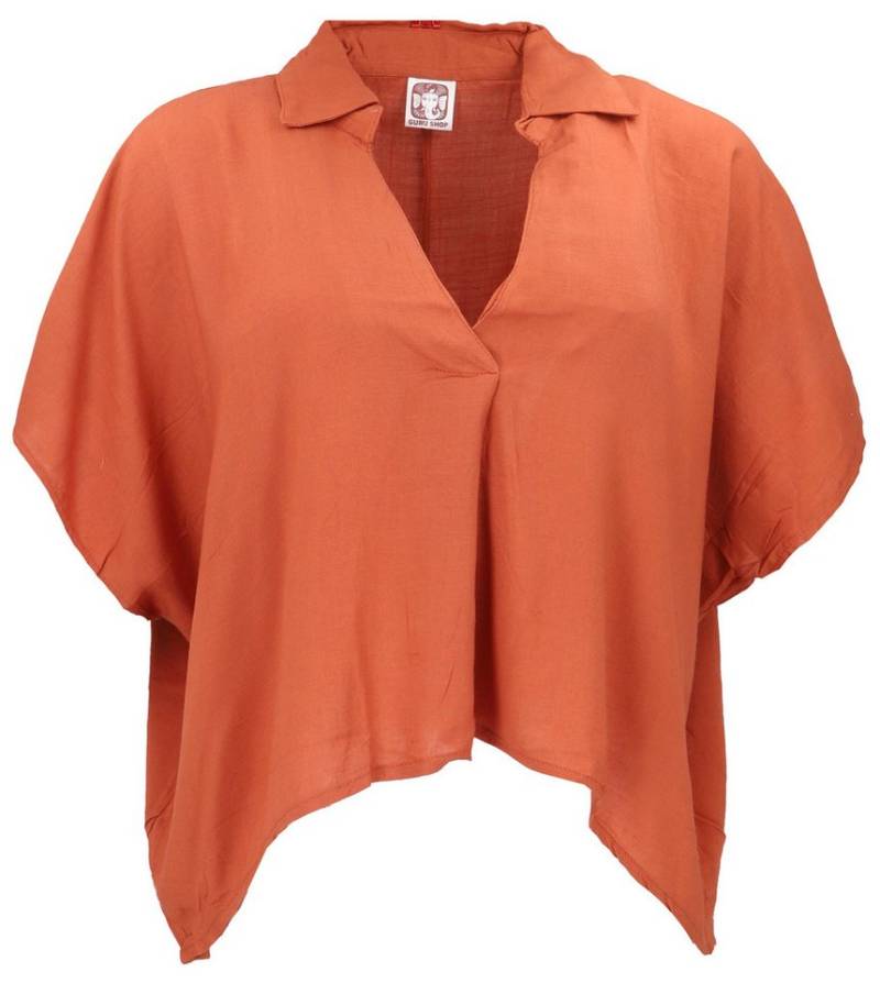 Guru-Shop Longbluse Weites Boho Blusentop mit Fledermausärmeln,.. alternative Bekleidung von Guru-Shop