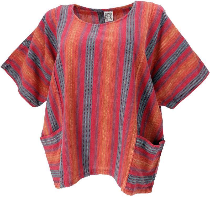 Guru-Shop Longbluse Weites Boho Blusentop mit Fledermausärmeln,.. alternative Bekleidung von Guru-Shop