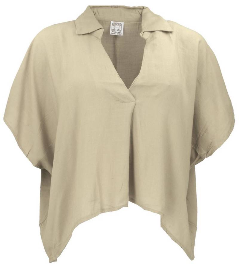 Guru-Shop Longbluse Weites Boho Blusentop mit Fledermausärmeln,.. alternative Bekleidung von Guru-Shop