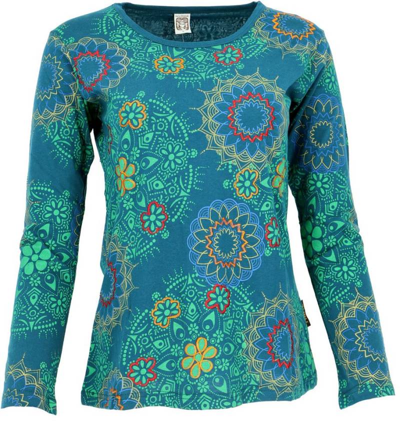 Guru-Shop Longsleeve Besticktes Langarmshirt Hippie chic Retro -.. alternative Bekleidung Guru-Shop Longsleeve Besticktes Langarmshirt Hippie chic Retro -.. alternative Bekleidung von Guru-Shop