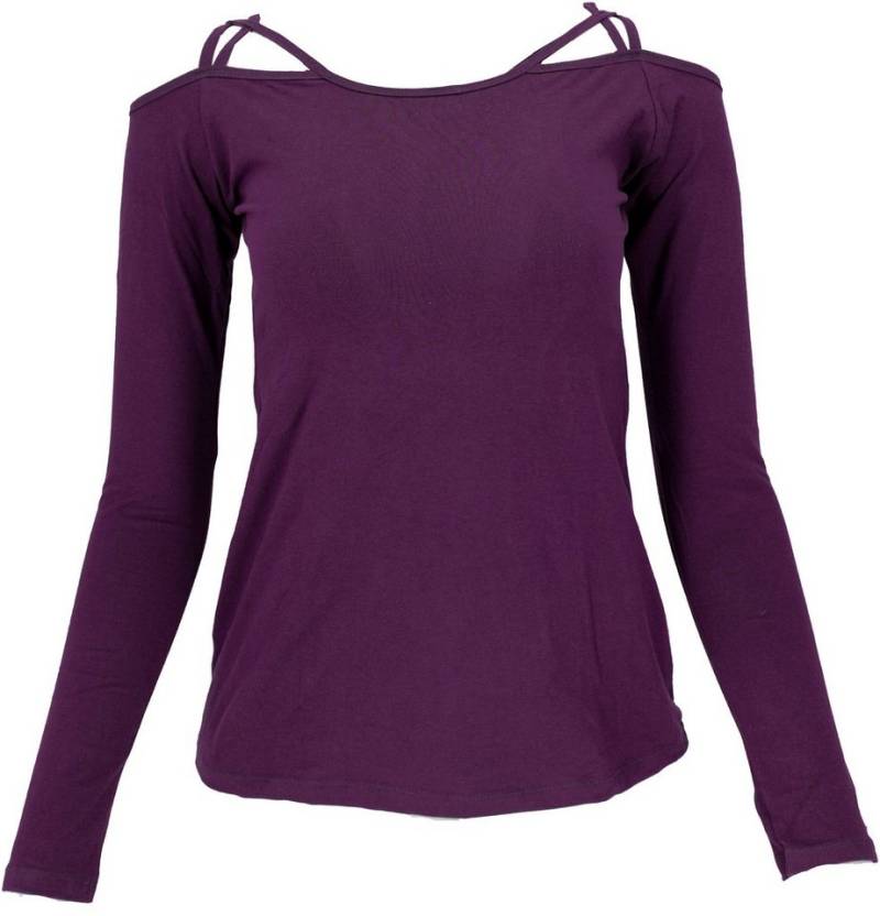Guru-Shop Longsleeve Goa Shirt, Boho Shirt - plum alternative Bekleidung Guru-Shop Longsleeve Goa Shirt, Boho Shirt - plum alternative Bekleidung von Guru-Shop
