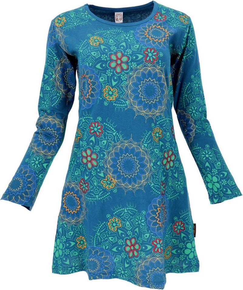 Guru-Shop Midikleid Besticktes Boho chic Minikleid, Tunika mit.. alternative Bekleidung von Guru-Shop