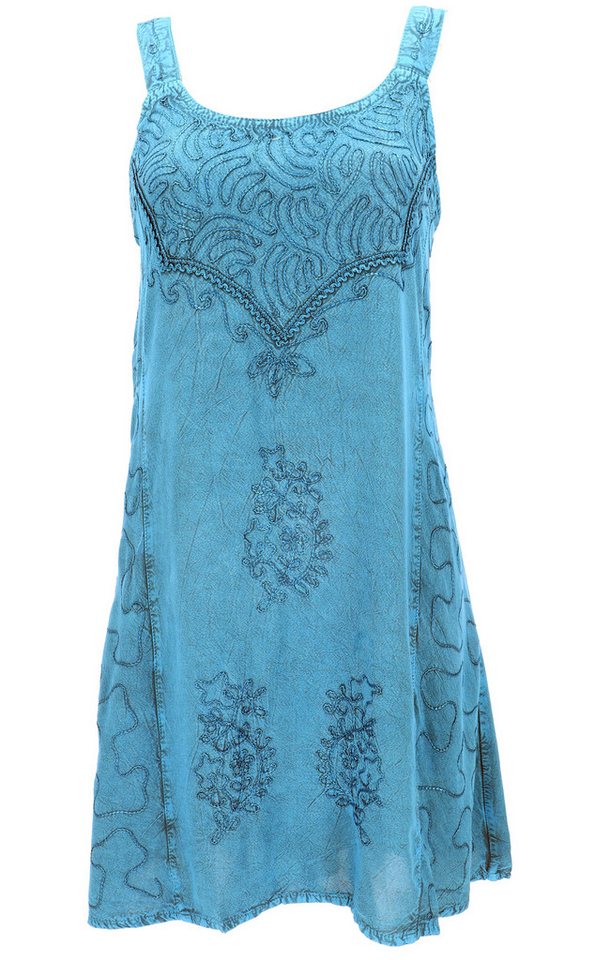 Guru-Shop Midikleid Besticktes Indisches Minikleid Boho chic,.. alternative Bekleidung von Guru-Shop