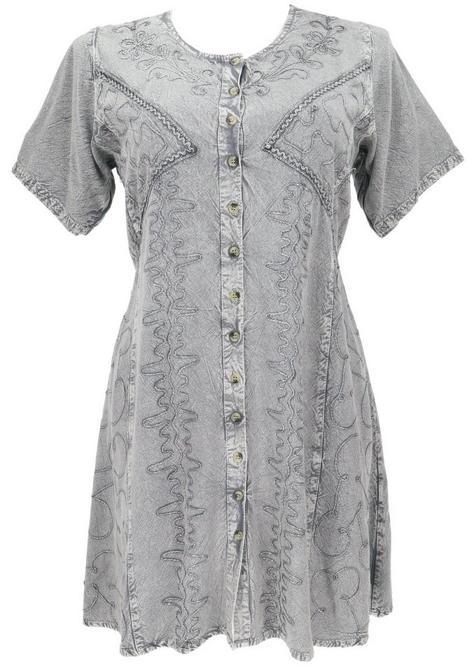 Guru-Shop Midikleid Besticktes indisches Boho Minikleid, Hippie.. alternative Bekleidung von Guru-Shop