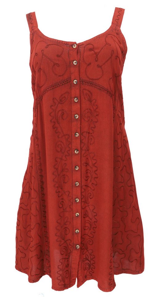 Guru-Shop Midikleid Besticktes indisches Kleid, Boho Minikleid -.. alternative Bekleidung von Guru-Shop