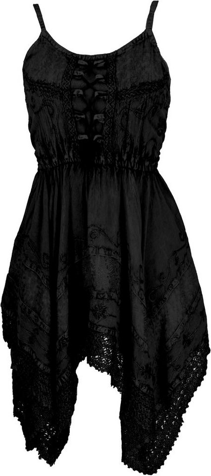 Guru-Shop Midikleid Besticktes indisches Minikleid Boho chic, Zick.. alternative Bekleidung von Guru-Shop