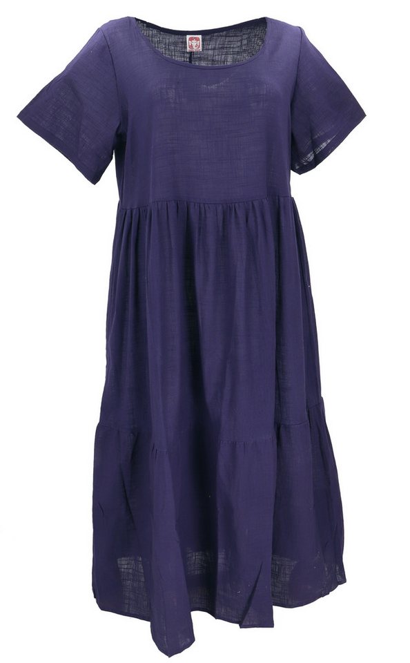 Guru-Shop Midikleid Boho Baumwoll Maxikleid, luftiges Stufenkleid,.. alternative Bekleidung von Guru-Shop