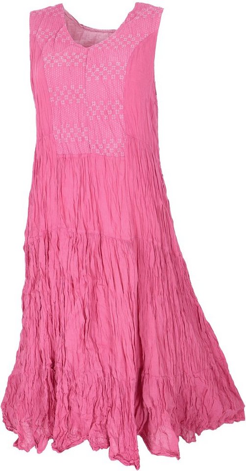 Guru-Shop Midikleid Boho Maxikleid, luftiges Sommerkleid im Crash.. alternative Bekleidung von Guru-Shop