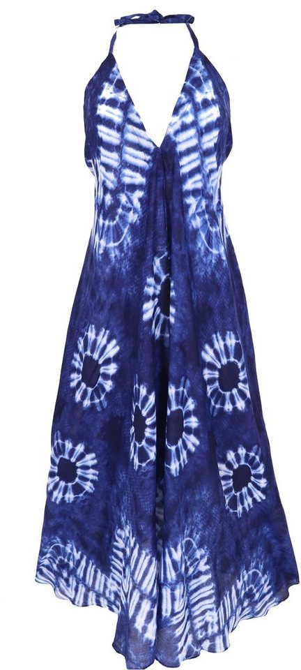 Guru-Shop Midikleid Boho Sommerkleid, Maxikleid mit Batik-Druck,.. alternative Bekleidung von Guru-Shop