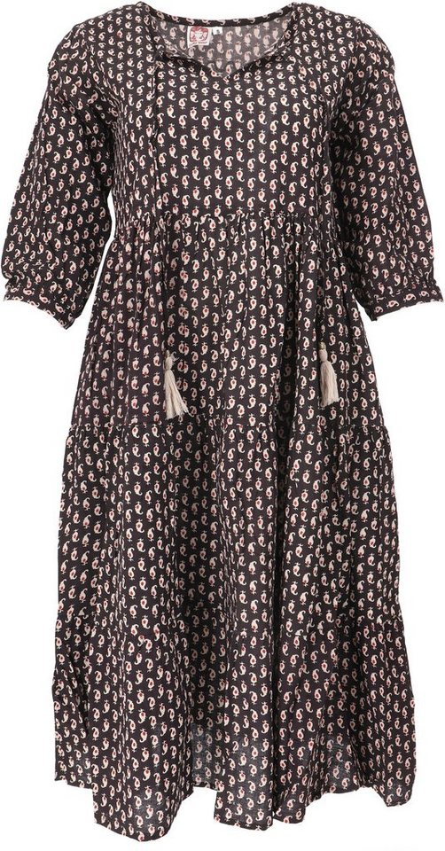 Guru-Shop Midikleid Boho Sommerkleid, bedrucktes Midikleid,.. alternative Bekleidung von Guru-Shop