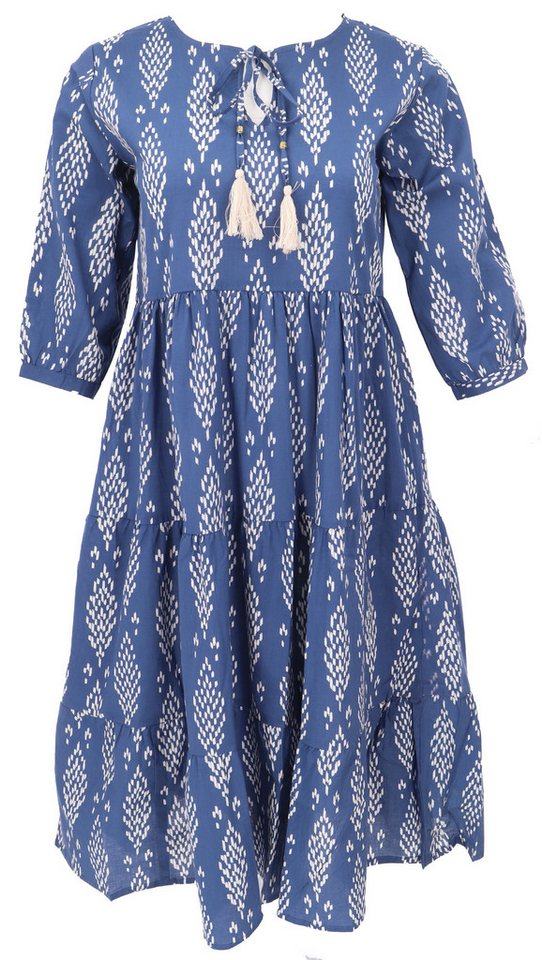 Guru-Shop Midikleid Boho Sommerkleid, bedrucktes Midikleid,.. alternative Bekleidung von Guru-Shop