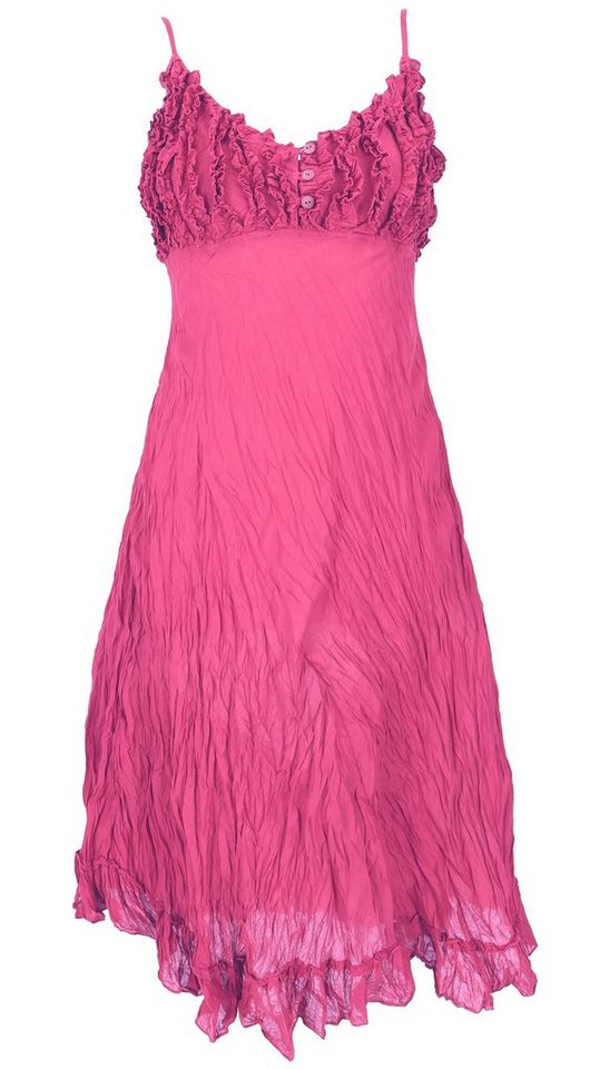 Guru-Shop Midikleid Boho Sommerkleid, luftiges Krinkelkleid,.. alternative Bekleidung von Guru-Shop