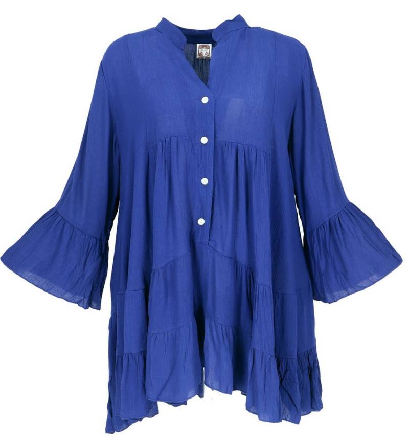 Guru-Shop Midikleid Luftiges Boho Minikleid, plus size Maxitunika,.. alternative Bekleidung von Guru-Shop