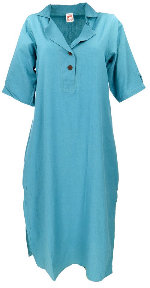 Guru-Shop Midikleid Luftiges Sommerkleid, Shirtkleid, Baumwoll.. alternative Bekleidung Guru-Shop Midikleid Luftiges Sommerkleid, Shirtkleid, Baumwoll.. alternative Bekleidung von Guru-Shop