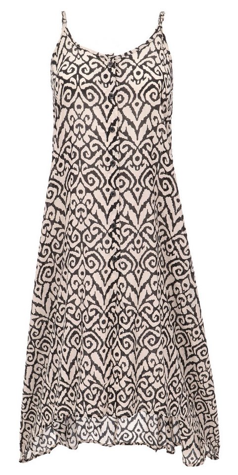Guru-Shop Midikleid Luftiges Sommerkleid, Strandkleid - schwarz/weiß alternative Bekleidung Guru-Shop Midikleid Luftiges Sommerkleid, Strandkleid - schwarz/weiß alternative Bekleidung von Guru-Shop