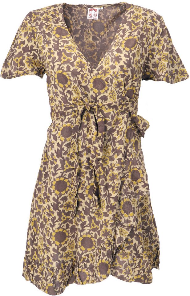 Guru-Shop Midikleid Minikleid Boho chic, Damen Wickelkleid,.. alternative Bekleidung von Guru-Shop