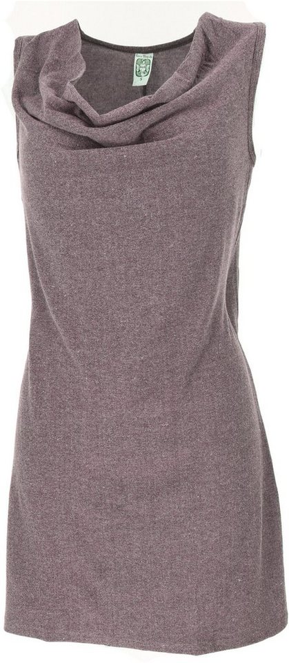 Guru-Shop Midikleid Minikleid mit Wasserfallausschnitt, bequemes.. alternative Bekleidung Guru-Shop Midikleid Minikleid mit Wasserfallausschnitt, bequemes.. alternative Bekleidung von Guru-Shop