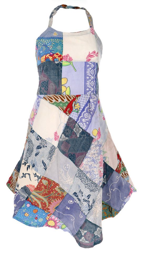 Guru-Shop Midikleid Patchwork Unikat Sommerkleid, Neckholder.. von Guru-Shop