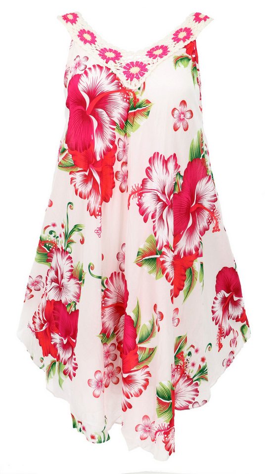 Guru-Shop Midikleid Plus Size Boho Minikleid, weites Sommerkleid,.. alternative Bekleidung von Guru-Shop