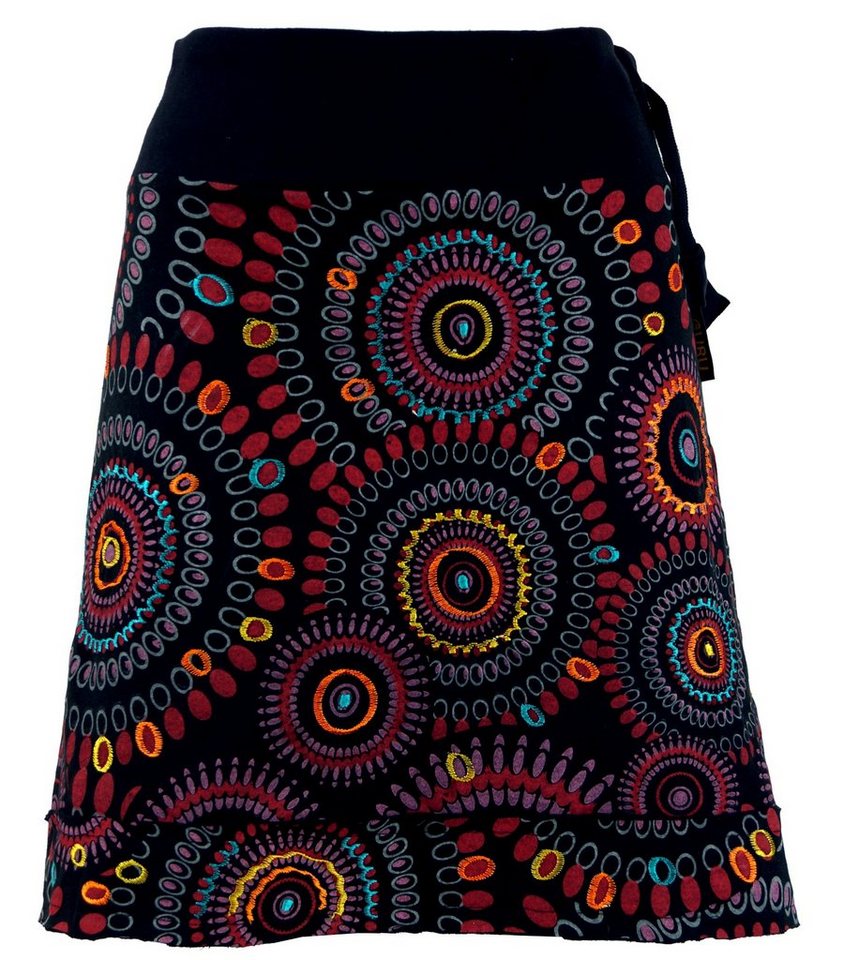 Guru-Shop Minirock Bestickter Minirock, Boho chic Rock, Retro.. alternative Bekleidung von Guru-Shop