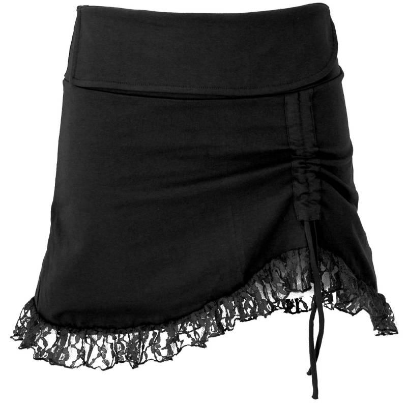 Guru-Shop Minirock Boho Minirock mit Spitze, superkurzer Pixirock,.. alternative Bekleidung von Guru-Shop