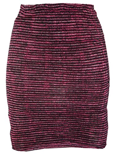 GURU SHOP Minirock, Strickrock, Ethnorock, Damen, Beere/schwarz, Baumwolle, Size:36 von GURU SHOP