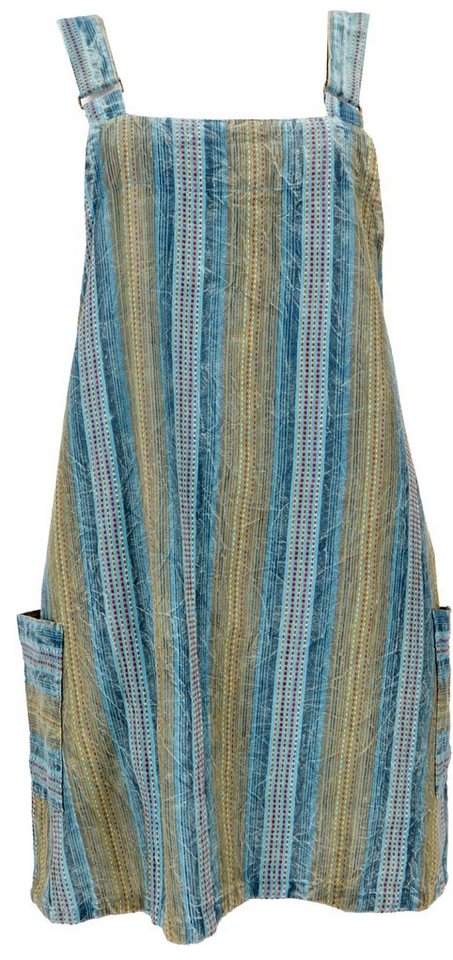 Guru-Shop Minirock Gestreifter Boho Latzrock, Trägerkleid,.. alternative Bekleidung von Guru-Shop