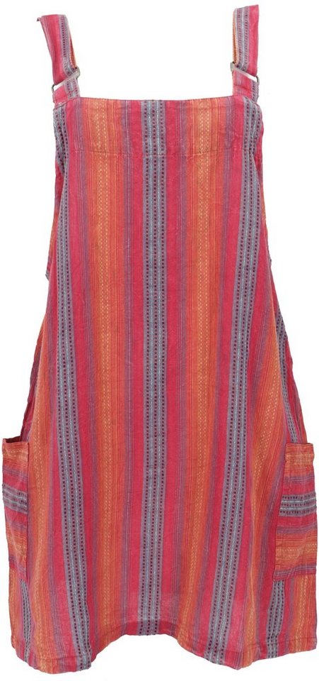 Guru-Shop Minirock Gestreifter Boho Latzrock, Trägerkleid,.. alternative Bekleidung von Guru-Shop