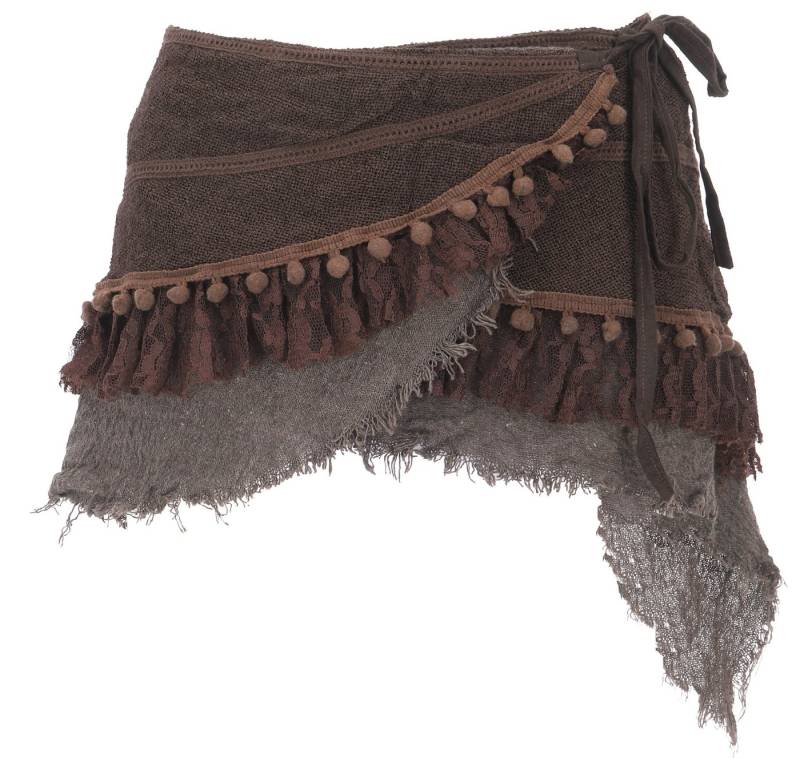 Guru-Shop Minirock Goa Cacheur mit Spitze, Minirock, Wickelrock.. alternative Bekleidung von Guru-Shop