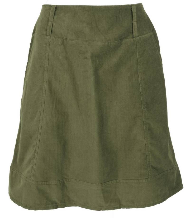 Guru-Shop Minirock Kurzer Cordrock, Minirock mit Taschen - olivgrün alternative Bekleidung von Guru-Shop