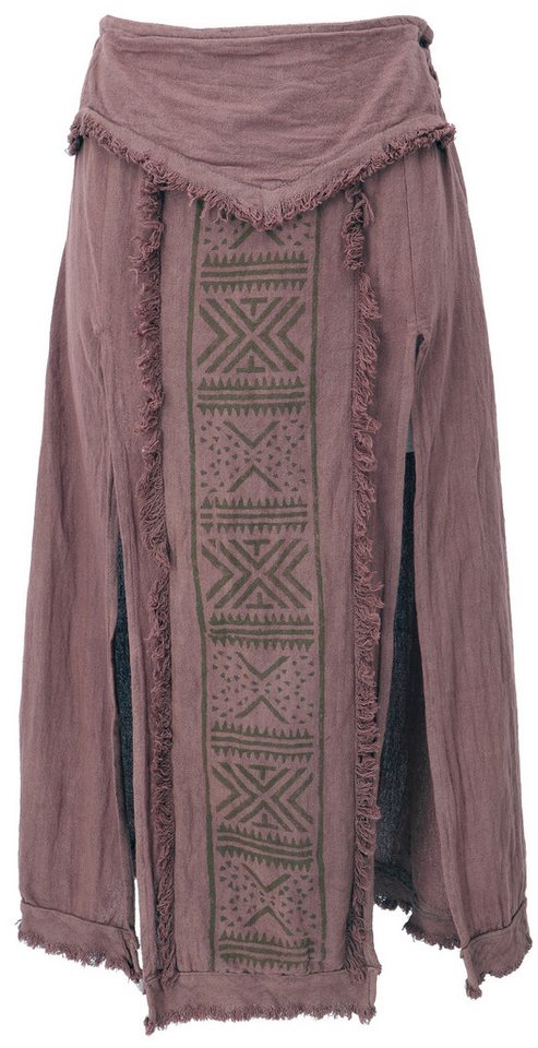 Guru-Shop Minirock Langer Boho Panel Skirt, offener Sommerrock,.. alternative Bekleidung von Guru-Shop