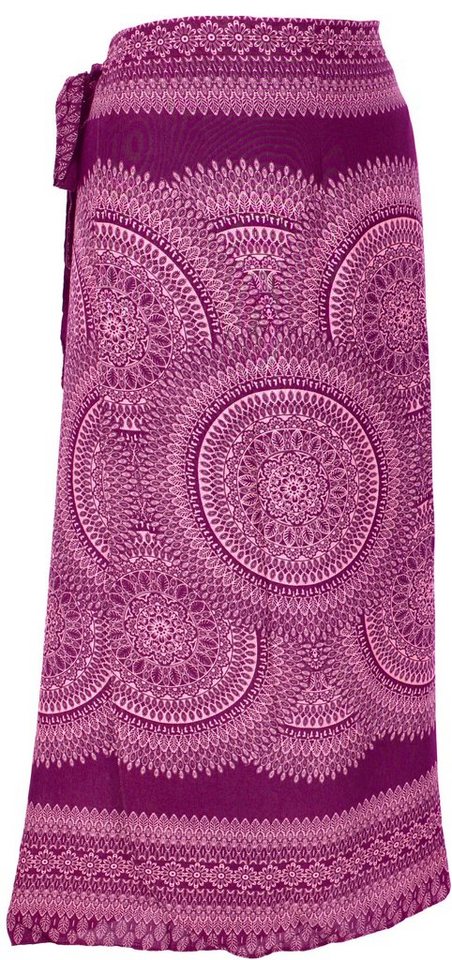 Guru-Shop Minirock Langer Wickelrock, Strandrock, Sommerrock -.. von Guru-Shop