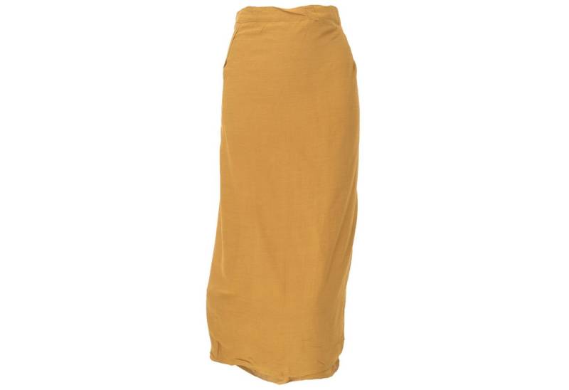 Guru-Shop Minirock Langer Wickelrock, Strandrock, Sommerrock - curry von Guru-Shop