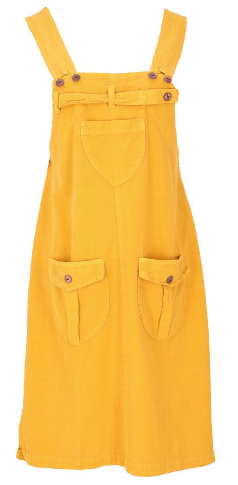 Guru-Shop Minirock Latzrock, Trägerkleid, Hippierock - gelb alternative Bekleidung von Guru-Shop