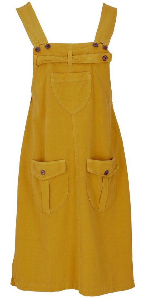 Guru-Shop Minirock Latzrock, Trägerkleid, Hippierock - mustard alternative Bekleidung von Guru-Shop
