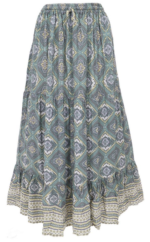 Guru-Shop Minirock Maxirock Batik, langer Sommerrock, farbenfroher.. alternative Bekleidung von Guru-Shop