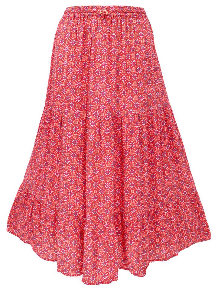 Guru-Shop Minirock Maxirock Batik, langer Sommerrock, farbenfroher.. alternative Bekleidung von Guru-Shop