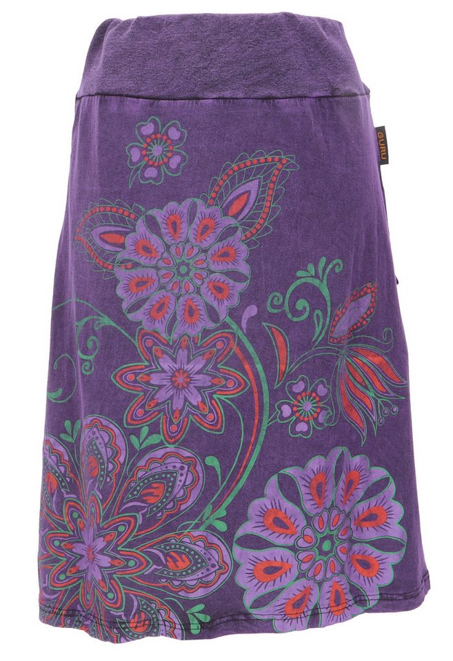 Guru-Shop Minirock Minirock, Boho chic Rock, Retro Baumwollrock -.. alternative Bekleidung von Guru-Shop