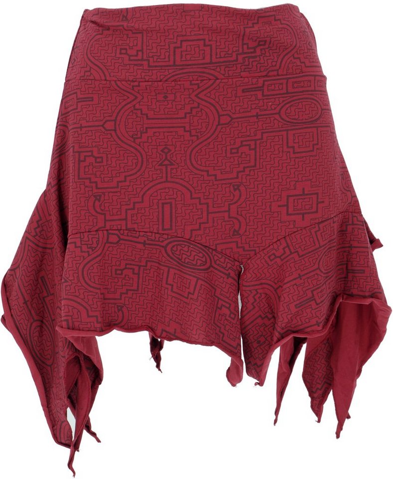 Guru-Shop Minirock Minirock, Zick/Zack Zipfel Rock, Elfenrock aus.. alternative Bekleidung Guru-Shop Minirock Minirock, Zick/Zack Zipfel Rock, Elfenrock aus.. alternative Bekleidung von Guru-Shop