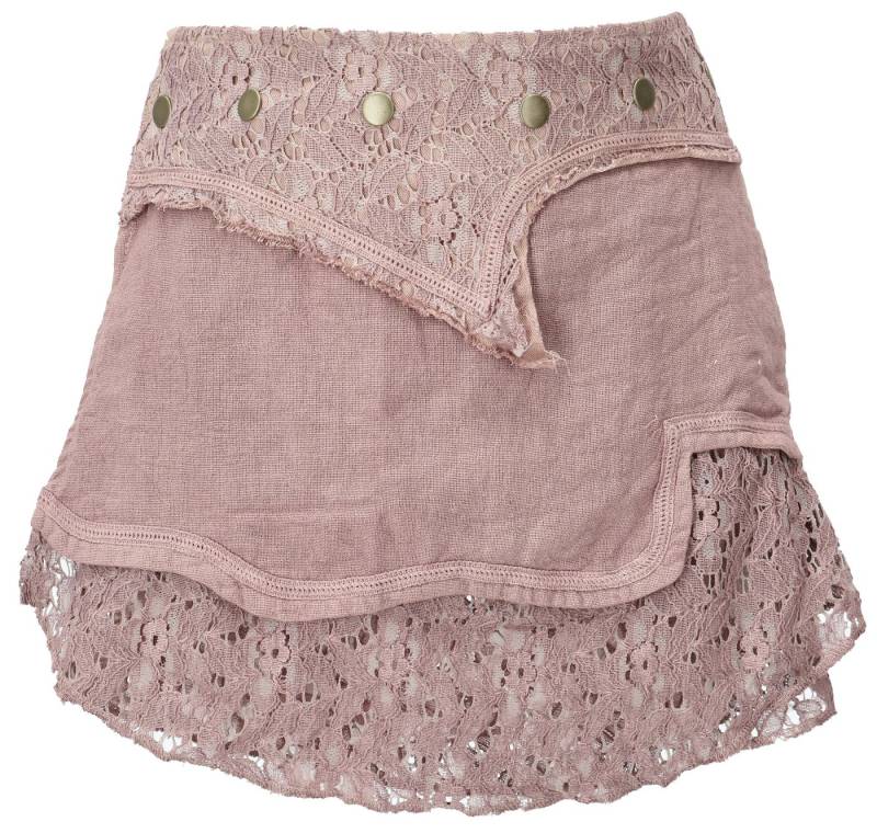 Guru-Shop Minirock Natürlicher Goa Sommerrock, Ethno Wickelrock.. alternative Bekleidung von Guru-Shop