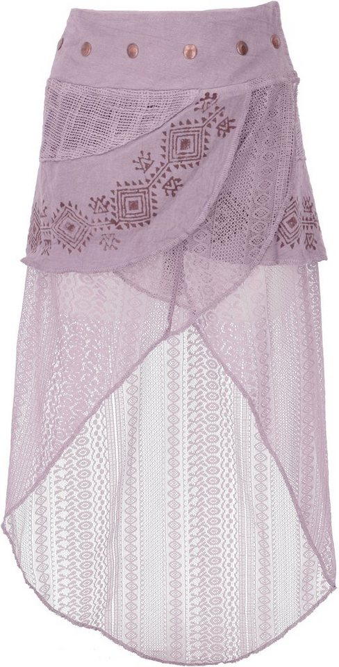 Guru-Shop Minirock Psytrance Goa Pixi Lagenrock, Wickelrock mit.. alternative Bekleidung von Guru-Shop