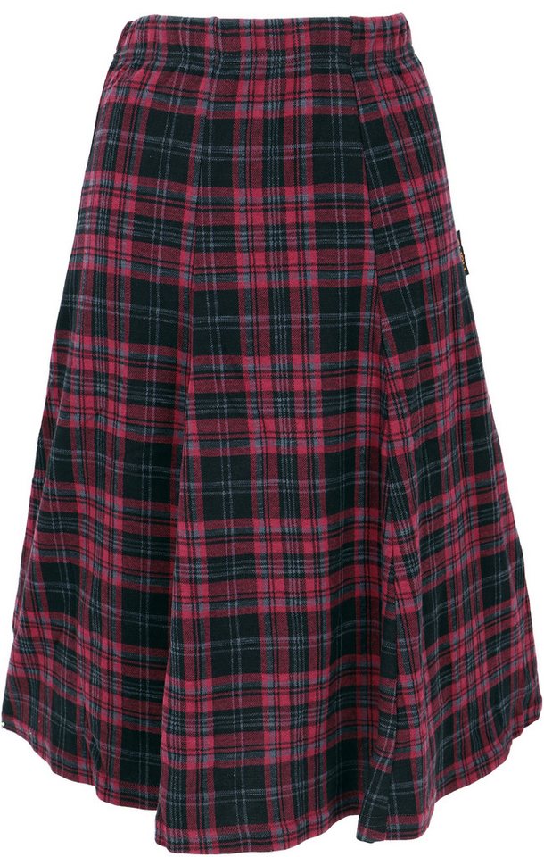 Guru-Shop Minirock Rock aus Bio-Baumwolle, Jacquard Rock - rot/karo Ethno Style von Guru-Shop