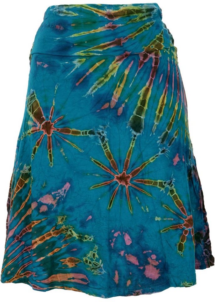 Guru-Shop Minirock Unikat Batik Hippie Midirock, Sommerrock,.. alternative Bekleidung von Guru-Shop